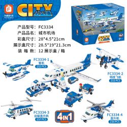 Forange FC3334 Xếp hình lắp ráp ghép mô hình Máy bay chở khách 4 tổ hợp