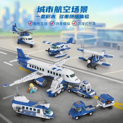 Forange FC3334 Xếp hình lắp ráp ghép mô hình Máy bay chở khách 4 tổ hợp