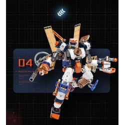 F5 F5-A0107 Xếp hình lắp ráp ghép mô hình Quả bom thứ hai của cỗ máy biến hình bầu trời đầy sao: bệ phóng tên lửa, cỗ máy hợp nhất bầu trời, cơ khí biến hình trực tiếp