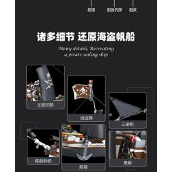 JIESTAR 59150 Skeleton Corsair Xếp hình lắp ráp ghép mô hình Phòng trưng bày xương