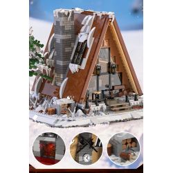 Xbert 66151 A-Frame Snow Cabin Xếp hình lắp ráp ghép mô hình lều tuyết khung chữ A