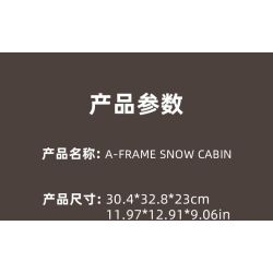 Xbert 66151 A-Frame Snow Cabin Xếp hình lắp ráp ghép mô hình lều tuyết khung chữ A