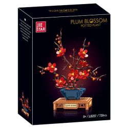 JIESTAR JJ9257 Plum Blossom Potted Plant Xếp hình lắp ráp ghép mô hình Chậu hoa mận kiêu hãnh