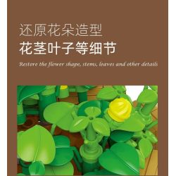 JIESTAR JJ9188 Xếp hình lắp ráp ghép mô hình Chậu hoa cúc nhỏ