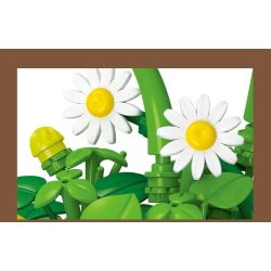 JIESTAR JJ9188 Xếp hình lắp ráp ghép mô hình Chậu hoa cúc nhỏ