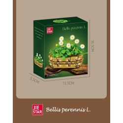 JIESTAR JJ9188 Xếp hình lắp ráp ghép mô hình Chậu hoa cúc nhỏ