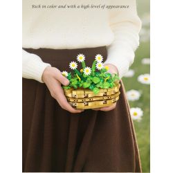 JIESTAR JJ9188 Xếp hình lắp ráp ghép mô hình Chậu hoa cúc nhỏ