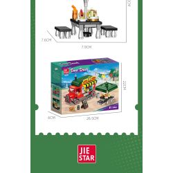 JIESTAR JJ9248 Mexican Taco Xếp hình lắp ráp ghép mô hình Taco Mexico