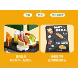 JIESTAR JJ9248 Mexican Taco Xếp hình lắp ráp ghép mô hình Taco Mexico