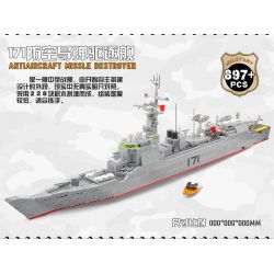 Kazi KY84029 84029 non  TÀU KHU TRỤC CHUYÊN TRỊ SÂN BAY bộ đồ chơi xếp lắp ráp ghép mô hình Field Army FIELD ARMY ANTIAIRCRAFT MISSILE DESTROYER Chiến Trường 897 khối