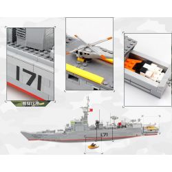 Kazi KY84029 84029 non  TÀU KHU TRỤC CHUYÊN TRỊ SÂN BAY bộ đồ chơi xếp lắp ráp ghép mô hình Field Army FIELD ARMY ANTIAIRCRAFT MISSILE DESTROYER Chiến Trường 897 khối