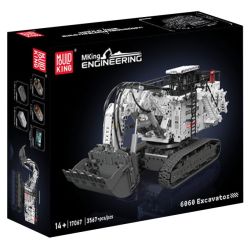 MouldKing 17067 6060 Excavator Xếp hình lắp ráp ghép mô hình Máy xúc xẻng Caterpillar 6060