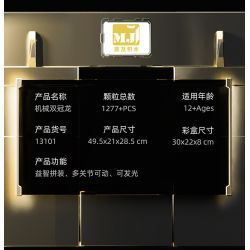 Beautiful and 13101 Xếp hình lắp ráp ghép mô hình Cơ Khí Đôi Vương Miện Rồng