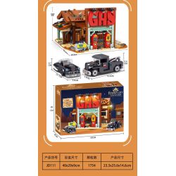 small angle JD111 Xếp hình lắp ráp ghép mô hình Thành phố Cowboy: Trung tâm sửa chữa ô tô