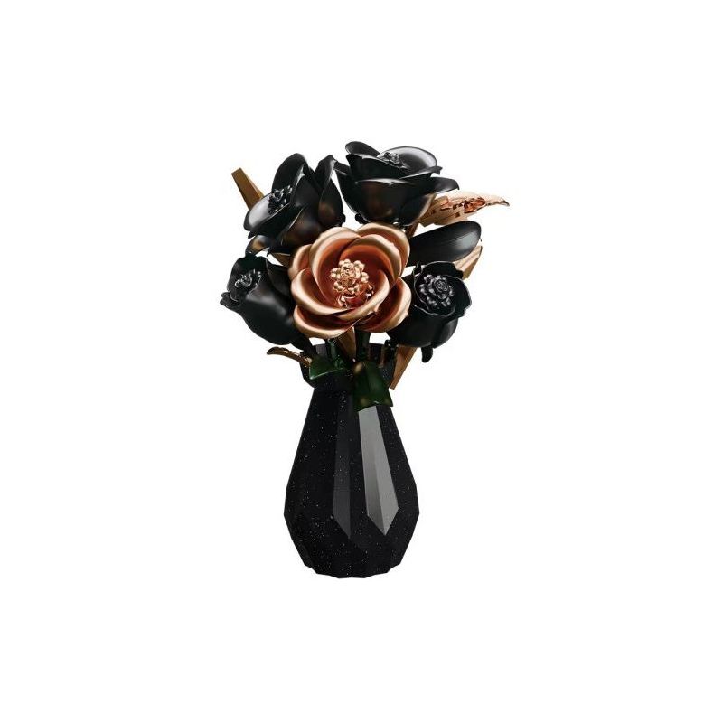 DK 3031 Xếp hình lắp ráp ghép mô hình hoa hồng vàng đen