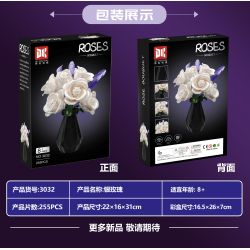 DK 3032 Xếp hình lắp ráp ghép mô hình hoa hồng trắng