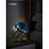 Takuki T1127 Bionic Glowing Mech Jellyfish Xếp hình lắp ráp ghép mô hình Sứa ánh sáng cơ học sinh học