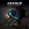 Takuki T1127 Bionic Glowing Mech Jellyfish Xếp hình lắp ráp ghép mô hình Sứa ánh sáng cơ học sinh học
