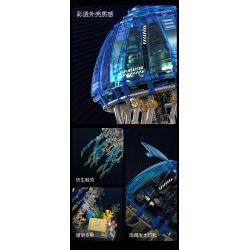 Takuki T1127 Bionic Glowing Mech Jellyfish Xếp hình lắp ráp ghép mô hình Sứa ánh sáng cơ học sinh học