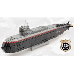 Kazi KY84028 84028 non  TÀU NGẦM NGUYÊN TỬ bộ đồ chơi xếp lắp ráp ghép mô hình Field Army FIELD ARMY A-SUBMARINE Chiến Trường 850 khối