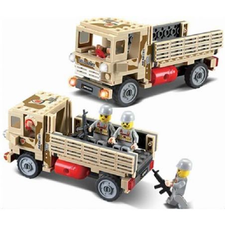 Kazi KY84027 84027 non  XE TẢI CHỞ QUÂN bộ đồ chơi xếp lắp ráp ghép mô hình Field Army Chiến Trường 183 khối