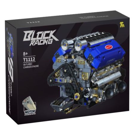 Takuki T1112 V8 Turbo Charged Xếp hình lắp ráp ghép mô hình Động cơ V8