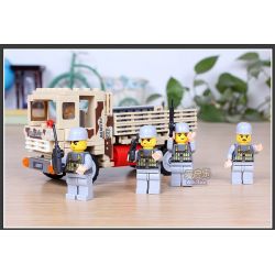 Kazi KY84027 84027 non  XE TẢI CHỞ QUÂN bộ đồ chơi xếp lắp ráp ghép mô hình Field Army Chiến Trường 183 khối