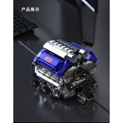 Takuki T1112 V8 Turbo Charged Xếp hình lắp ráp ghép mô hình Động cơ V8