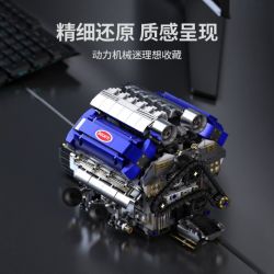 Takuki T1112 V8 Turbo Charged Xếp hình lắp ráp ghép mô hình Động cơ V8
