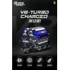 Takuki T1112 V8 Turbo Charged Xếp hình lắp ráp ghép mô hình Động cơ V8