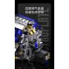 Takuki T1112 V8 Turbo Charged Xếp hình lắp ráp ghép mô hình Động cơ V8