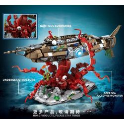DK 7078 Nautilus Submarine Xếp hình lắp ráp ghép mô hình 鹦鹉RAGO