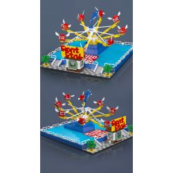 MouldKing 11028 Dolphin Spin Ride Xếp hình lắp ráp ghép mô hình Xứ sở mộng mơ: Cá heo vui nhộn