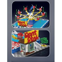 MouldKing 11028 Dolphin Spin Ride Xếp hình lắp ráp ghép mô hình Xứ sở mộng mơ: Cá heo vui nhộn