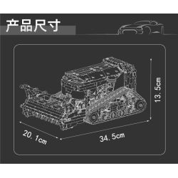 MouldKing 17086 Remote Control Reclaming Machine Xếp hình lắp ráp ghép mô hình Máy cải tạo đất điều khiển từ xa