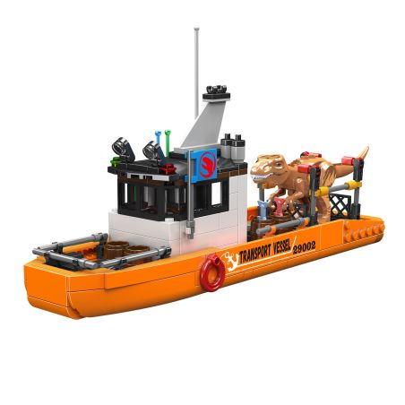 MouldKing 29002 T-Rex Transport Ship Xếp hình lắp ráp ghép mô hình Thế giới kỷ Jura: Người vận chuyển T-Rex
