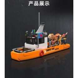MouldKing 29002 T-Rex Transport Ship Xếp hình lắp ráp ghép mô hình Thế giới kỷ Jura: Người vận chuyển T-Rex
