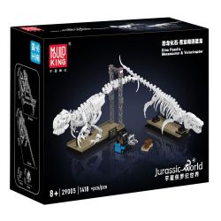 MouldKing 29005 Dino Fossils Mosasaurus & Velociraptor Xếp hình lắp ráp ghép mô hình Thế giới kỷ Jura: Hóa thạch Sorosaurus và Velociraptor
