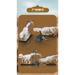 MouldKing 29005 Dino Fossils Mosasaurus & Velociraptor Xếp hình lắp ráp ghép mô hình Thế giới kỷ Jura: Hóa thạch Sorosaurus và Velociraptor