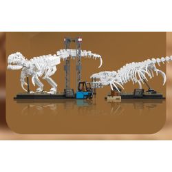 MouldKing 29005 Dino Fossils Mosasaurus & Velociraptor Xếp hình lắp ráp ghép mô hình Thế giới kỷ Jura: Hóa thạch Sorosaurus và Velociraptor