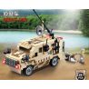 Kazi KY84024 84024 non  XE HUMMER CHỞ LÍNH bộ đồ chơi xếp lắp ráp ghép mô hình Field Army FIELD ARMY SCOUT CAR Chiến Trường 219 khối