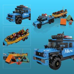 MouldKing 24080 Fishing Boat Trailer Xếp hình lắp ráp ghép mô hình Mini World: Xe kéo thuyền đánh cá