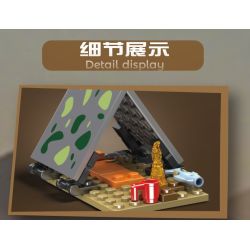 MouldKing 29001 Brachiosaurus & Biplane Camp Xếp hình lắp ráp ghép mô hình Thế giới kỷ Jura: Trứng khủng long trại Gyrosaurus