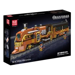 MouldKing 12046 Steampunk Train Xếp hình lắp ráp ghép mô hình tàu hơi nước