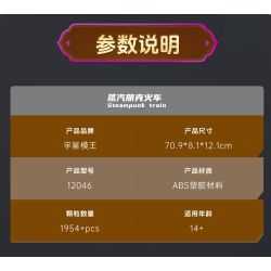 MouldKing 12046 Steampunk Train Xếp hình lắp ráp ghép mô hình tàu hơi nước