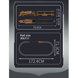 MouldKing 12046 Steampunk Train Xếp hình lắp ráp ghép mô hình tàu hơi nước