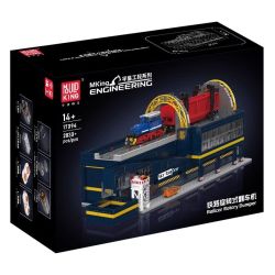 MouldKing 17094 Railcar Rotary Dumper Xếp hình lắp ráp ghép mô hình Máy xúc quay đường sắt