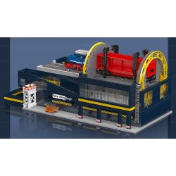 MouldKing 17094 Railcar Rotary Dumper Xếp hình lắp ráp ghép mô hình Máy xúc quay đường sắt