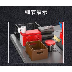 MouldKing 24086 Repair Garage & Challenger Muscle Car Xếp hình lắp ráp ghép mô hình Cửa hàng bảo trì & Xe cơ bắp Challenger