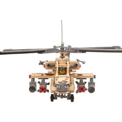 Kazi KY84020 84020 non  TRỰC THĂNG CHIẾN ĐẤU bộ đồ chơi xếp lắp ráp ghép mô hình Field Army FIELD ARMY AH-64 Chiến Trường 658 khối